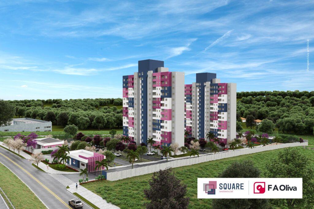 Fachada diurna Square Residencial Ribeirão Preto ao lado da USP